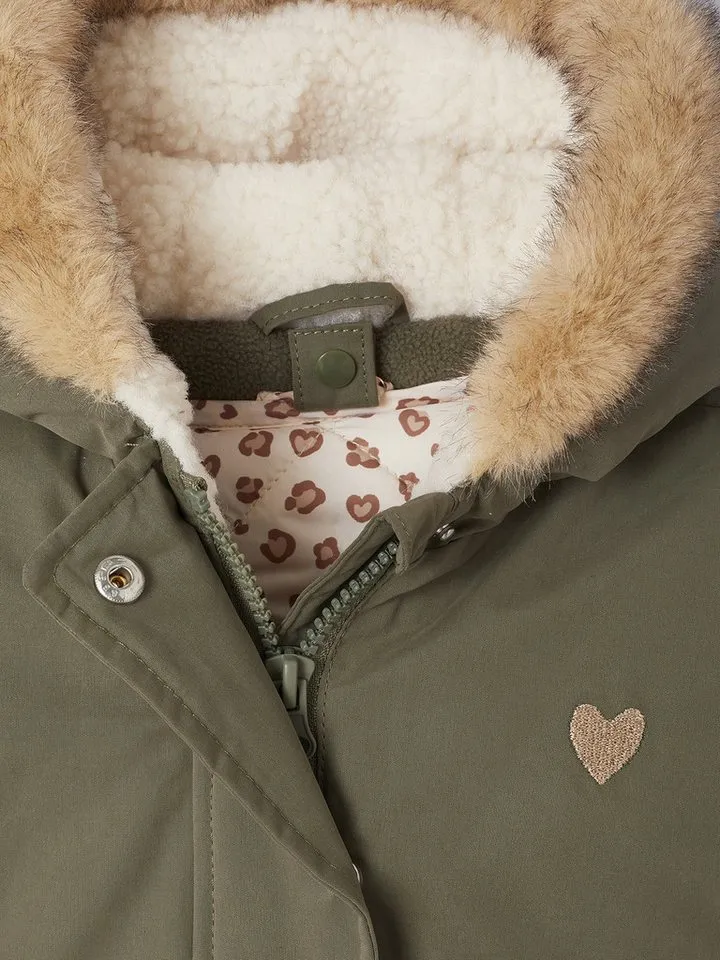 Vertbaudet Vertbaudet Parka Parka mit Kapuze Baby, mit abnehmbarer Steppjacke 3-in-1, Grün, – Produktbild 4 von 4