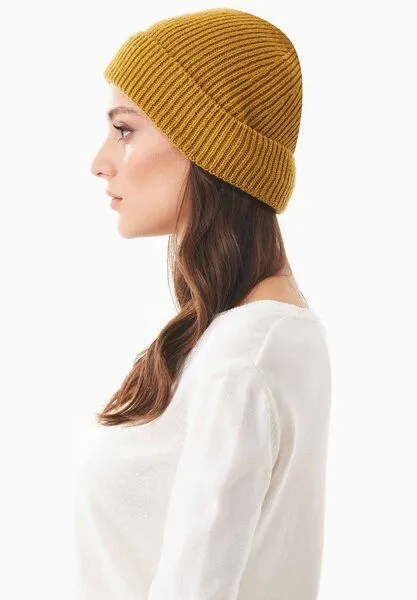 ORGANICATION ORGANICATION Strick-Beanie aus Bio-Merinowolle und Bio-Baumwolle, Tobacco, – Produktbild 2 von 3