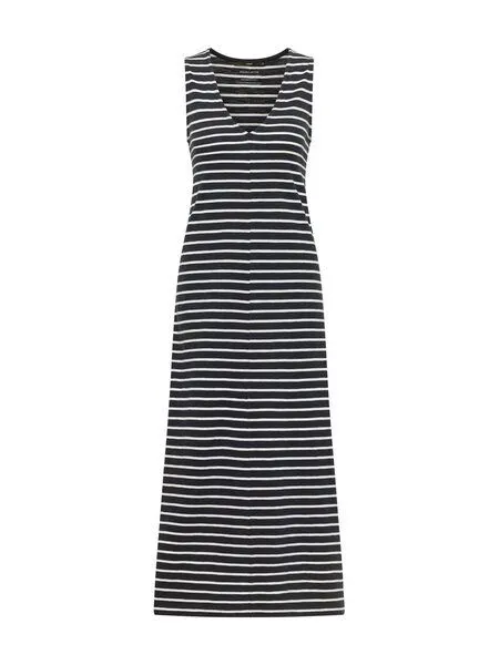 LANIUS LANIUS Maxikleid (GOTS) aus Bio-Baumwolle, Onyx/creme, – Produktbild 4 von 4