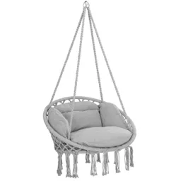 Casaria® Casaria Detex Hängesessel Hellgrau 80x60x140cm – Produktbild 1 von 1