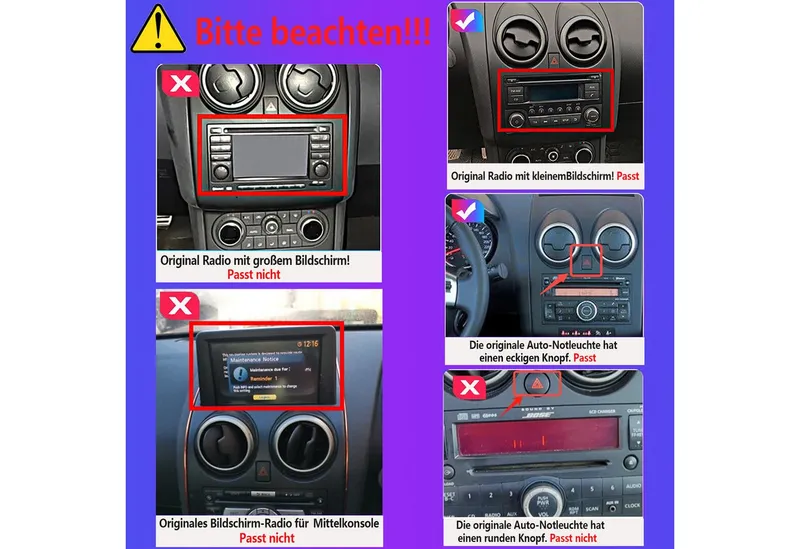 ESSGOO DAB+ Carplay Für Nissan Qashqai J10 2007-2015 GPS Navi Android 15 RDS Autoradio (4+64GB(optional), FM, AM, DAB+ (optional), Carplay Android Auto Bluetooth EQ USB GPS Navi WIFI Touchscreen), Schwarz, – Produktbild 1 von 5