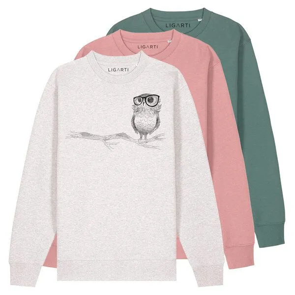 LIGARTI Pullover – Brilleneule – LIGARTI Tiermanufaktur, Altrosa, – Produktbild 1 von 3
