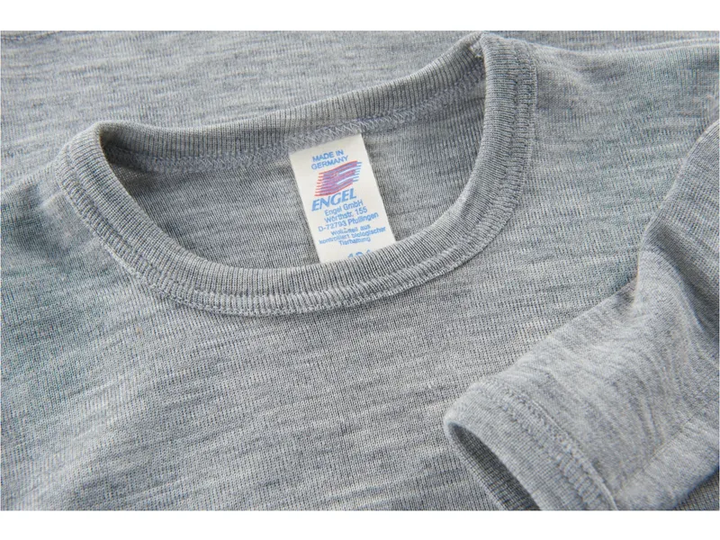 Engel natur Engel Natur Kinder Langarmshirt Unterhemd Wolle Seide grau-melange Gr.116, Grau, – Produktbild 2 von 2