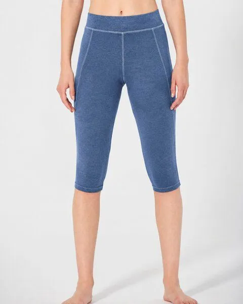 HempAge HempAge Yoga Leggins Hanf/Biobaumwolle, Blueberry (blau), – Produktbild 2 von 4