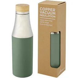 Avenue Avenue Hulan 540 ml Kupfer-Vakuum Isolierflasche mit Bambusdeckel, heather grün – Produktbild 1 von 1