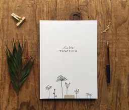 Eine der Guten Verlag Tagebuch großes Notizbuch weiß, 120 Seiten, 80 g Recyclingpapier weiß, Hardcover, 18x24 cm mit Linien – Produktbild 1 von 1