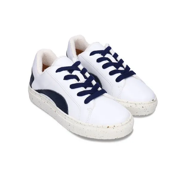 Nae Vegan Shoes Nae Vegan Shoes NAE - Berlin Low Top Sneaker aus Apfelleder und Piñatex, Blue, – Produktbild 2 von 4