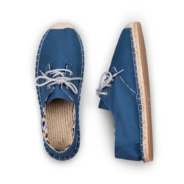 Kingdom of Wow Kingdom of Wow Schnür-Espadrilles Herren, Blau, – Produktbild 1 von 4