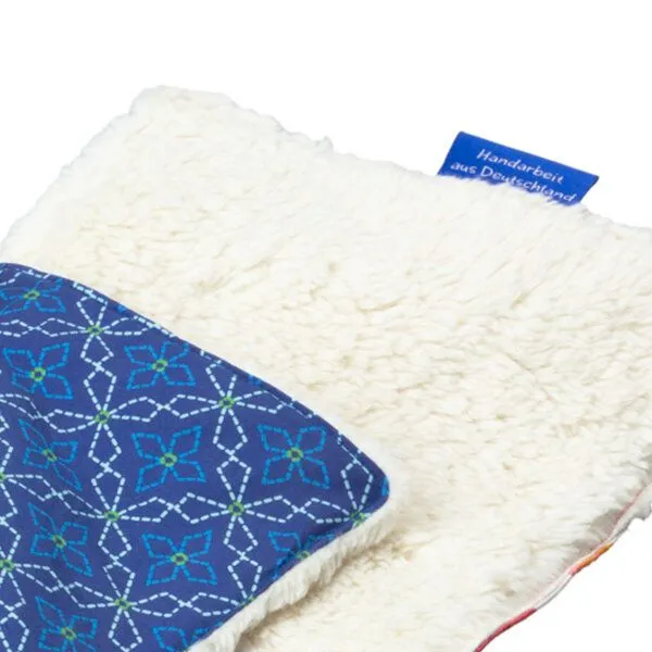 Flosinn Flosinn Knistertuch Bio Teddy Schlabberlatz Schnuffeltuch, Blau, – Produktbild 2 von 3