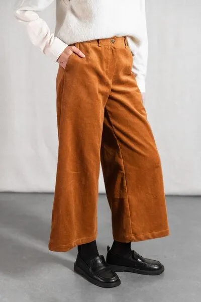 Jyoti - Fair Works Jyoti - Fair Works Bio-Baumwollcord Culotte Hemani, Zimt, – Produktbild 3 von 4