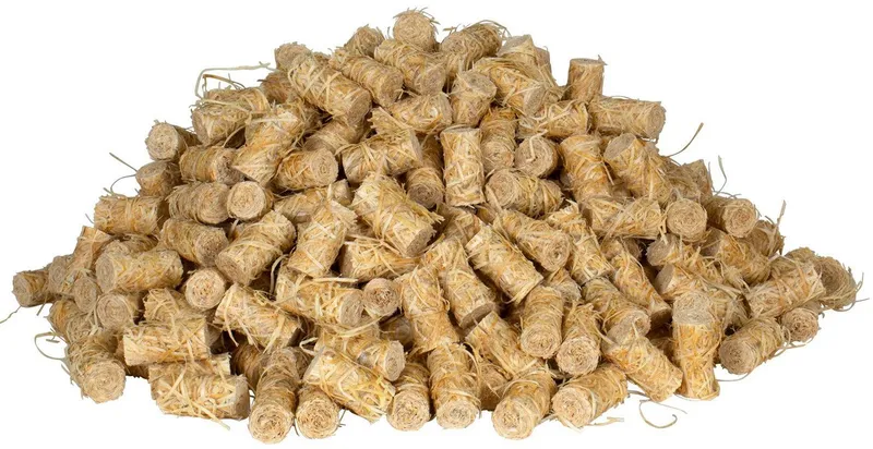 Trendyshop365 Grillanzünder Ökologische Holzwolle aus Bayern, 5 kg, (Vorrats-Sparpack, Anzündwolle, Kaminanzünder, Bioanzünder), 100% natürlich, aus nachhaltiger Forstwirtschaft, PEFC zertifiziert, Braun, – Produktbild 1 von 5