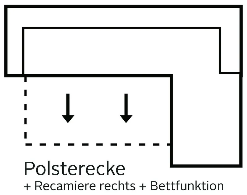 exxpo - sofa fashion Ecksofa Salerno, Funktionssofa, Breite 280cm, hoher Sitzkomfort, L-Form, inkl. Kopf- und Armteilverstellung, wahlweise mit Bettfunktion, Weiß, – Produktbild 2 von 5