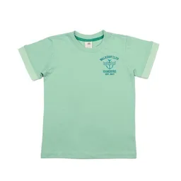 Walkiddy Kinder T-Shirt GOTS-zertifiziert aus Bio-Baumwolle, hellgrün „Meadow“, kurzarm mit kleinem Brustprint – Walkiddy, weich & hautfreundlich – Produktbild 1 von 1