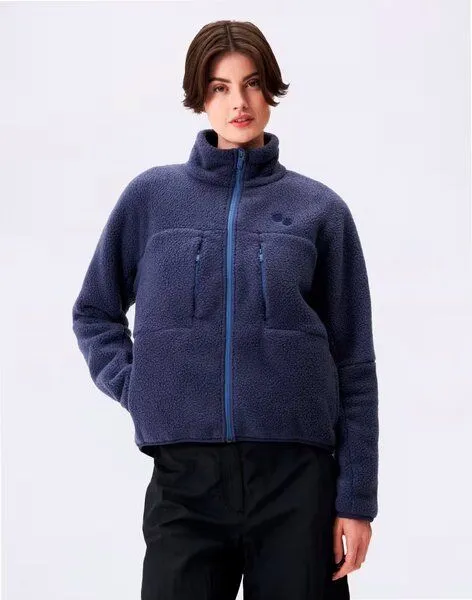PINQPONQ pinqponq Fleece Jacket - Eternal Olive - Peat black (Female), Future dusk (violett), – Produktbild 3 von 4