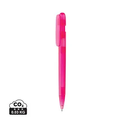 XD Collection Devin transparenter Stift aus GRS zertifiziertem rABS, rosa – Produktbild 1 von 1