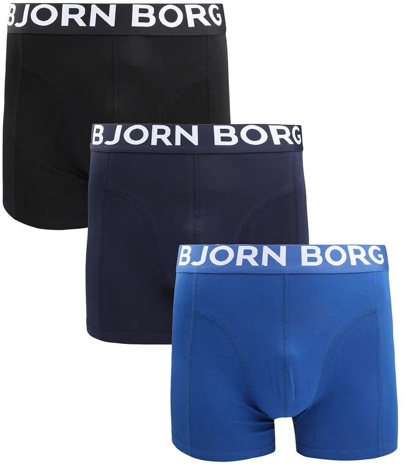 Bjorn Borg Bjorn Borg Björn Borg Boxershorts 3er-Pack Blau, Dunkelblau, – Produktbild 2 von 5