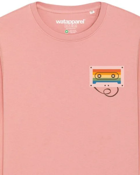 watapparel watapparel Sweatshirt Unisex Rainbow Cassette, Canyon pink, – Produktbild 3 von 3