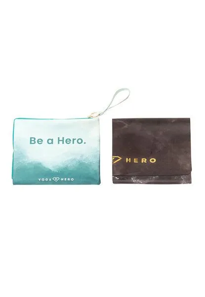 Yoga Hero Yoga Hero Reise Yogamatte 1mm, Black marble gold (rosa), – Produktbild 2 von 4