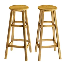 Casaria® Barhocker 2er-Set Akazienholz 76x34x34cm – Produktbild 1 von 1
