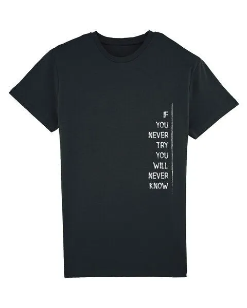 Human Family Human Family Herren Bio Sommer T-Shirt - Touch "If U try" in 3 Farben, Weiss, – Produktbild 3 von 3