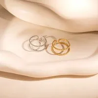 ELEKTROPULLI ELEKTROPULLI Größenverstellbarer DOTS DOUBLE Ring ca. Ø 17 - 19mm – Produktbild 1 von 1