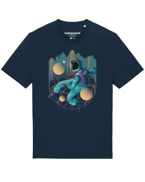 watapparel watapparel T-Shirt Unisex Techno Astronaut, French navy, – Produktbild 1 von 3