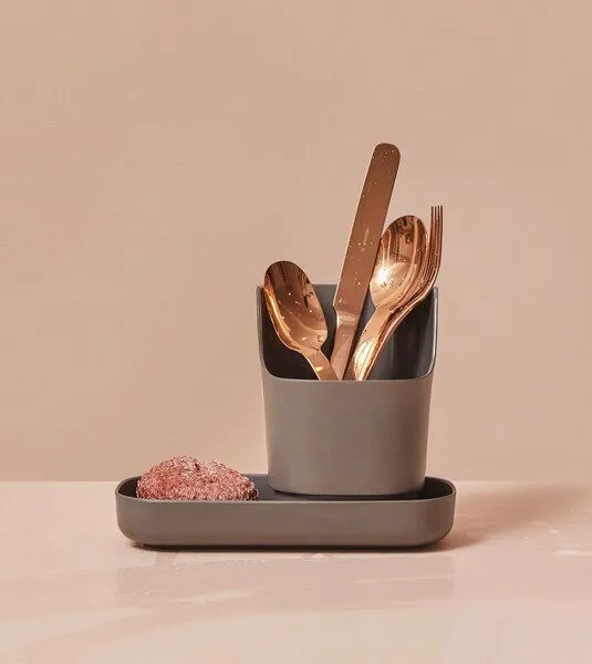 EKOBO EKOBO Spül-Organizer, 2-tlg., Dunkelgrau, – Produktbild 2 von 3