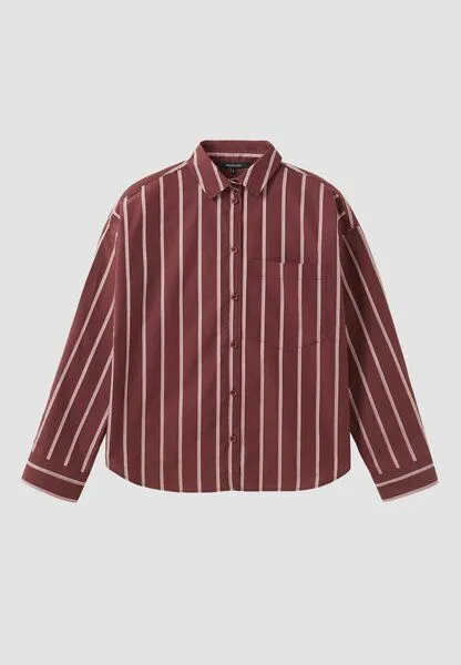recolution Damen Hemdbluse aus Bio-Baumwolle - FORSYTHIA STRIPES - recolution, Dark plum (lila), – Produktbild 2 von 4