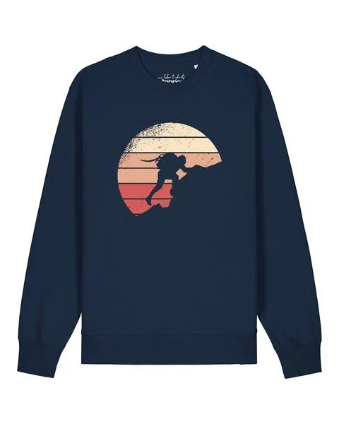watapparel watapparel Sweatshirt Unisex Mountain Climbing, French navy, – Produktbild 1 von 2