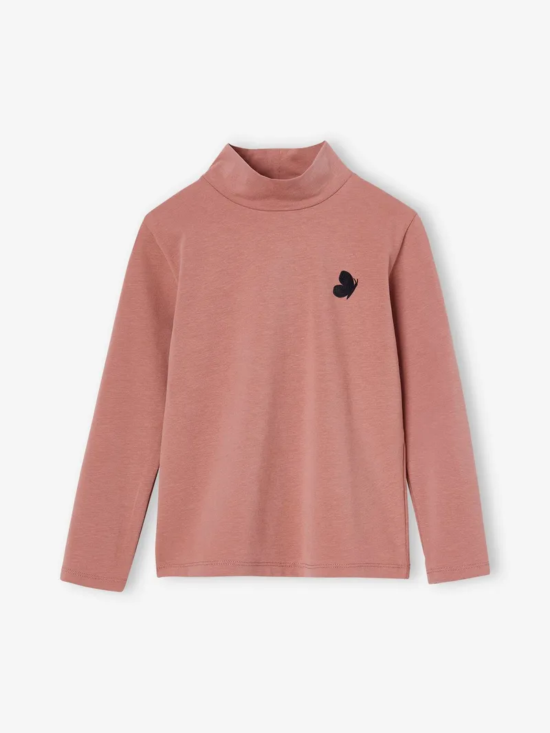 Vertbaudet 3er-Pack Unterziehshirts mit Stehkragen Mädchen BASIC, Rosenholz, – Produktbild 2 von 4