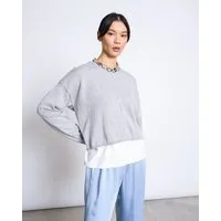 JAN N JUNE JAN N JUNE Strickjacke ASAS GOTS, Light grey, – Produktbild 1 von 1