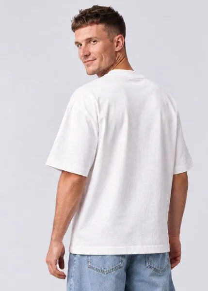 COREBASE COREBASE Oversized TShirt - Heavyweight - 300 g/m², Weiss, – Produktbild 7 von 7