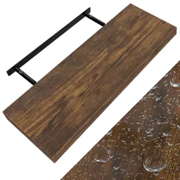 Casaria® Wandregal Schweberegal 70cm Eiche dunkel + Halterung – Produktbild 1 von 1
