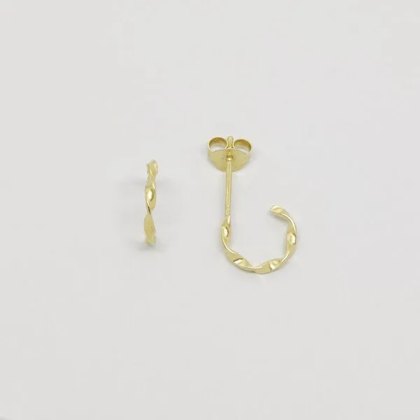 fejn jewelry fejn jewelry Creole 'twisted hoop', Gold, – Produktbild 1 von 2