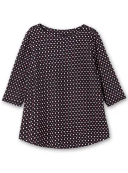 sheego 3/4-Arm-Shirt tiefblau-gemustert – Produktbild 1 von 1