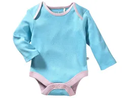 HANS NATUR Baby Langarmbody Bio-Baumwolle türkis Gr. 50/56 – Produktbild 1 von 1