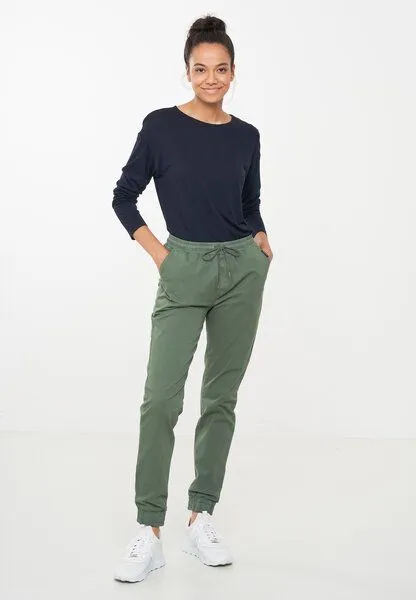 recolution Damen Jogg Chino aus Bio-Baumwoll Mix - CALATHEA - recolution, Khaki (grün), – Produktbild 4 von 8