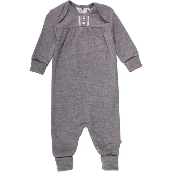 Fred's World by Green Cotton Fred's World by Green Cotton Woll-Strampler, Grau-meliert, – Produktbild 1 von 1
