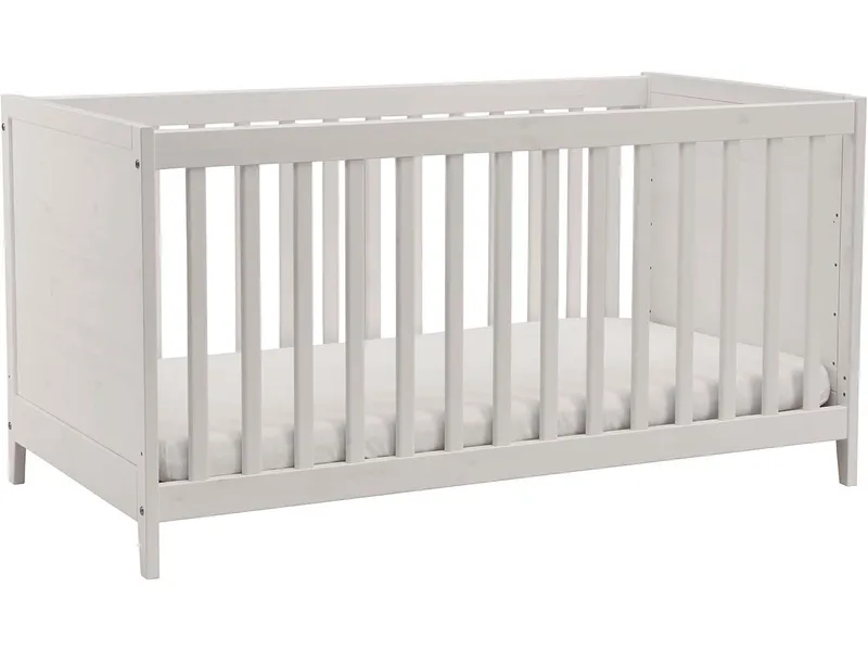Babybett "Solvita" 140x70 cm, Kiefer weiß – Produktbild 1 von 1