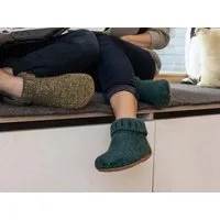 Gottstein Gottstein Knit Boot Hüttenschuhe aus reiner Schurwolle, Grün, – Produktbild 1 von 1