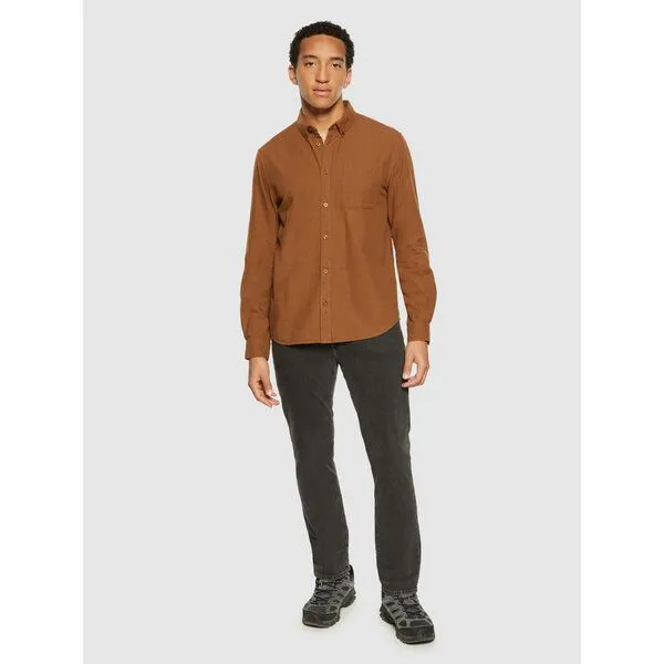KnowledgeCotton Apparel KnowledgeCotton Apparel Flanellhemd- Elder Regular Fit - aus Biobaumwolle, Braun (dachshund), – Produktbild 3 von 3