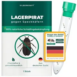 Silberkraft Silberkraft Lagerpirat zur Bekämpfung von Speckkäfern, Teppichkäfer & Vorratsschädlingen Lagerpiraten (Raubwanze Xylocoris Xylocoris flavipes) – Produktbild 1 von 1
