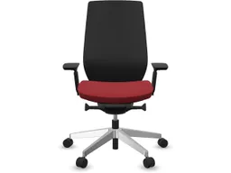 profim profim Bürodrehstuhl "ACCIS PRO" mit Armlehnen, Gestell: silber, Sitz: rot – Produktbild 1 von 1