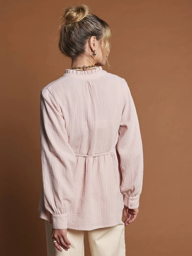 Envie De Fraise Musselin-Bluse für Schwangerschaft und Stillzeit ENVIE DE FRAISE blush, Blush, – Produktbild 3 von 4