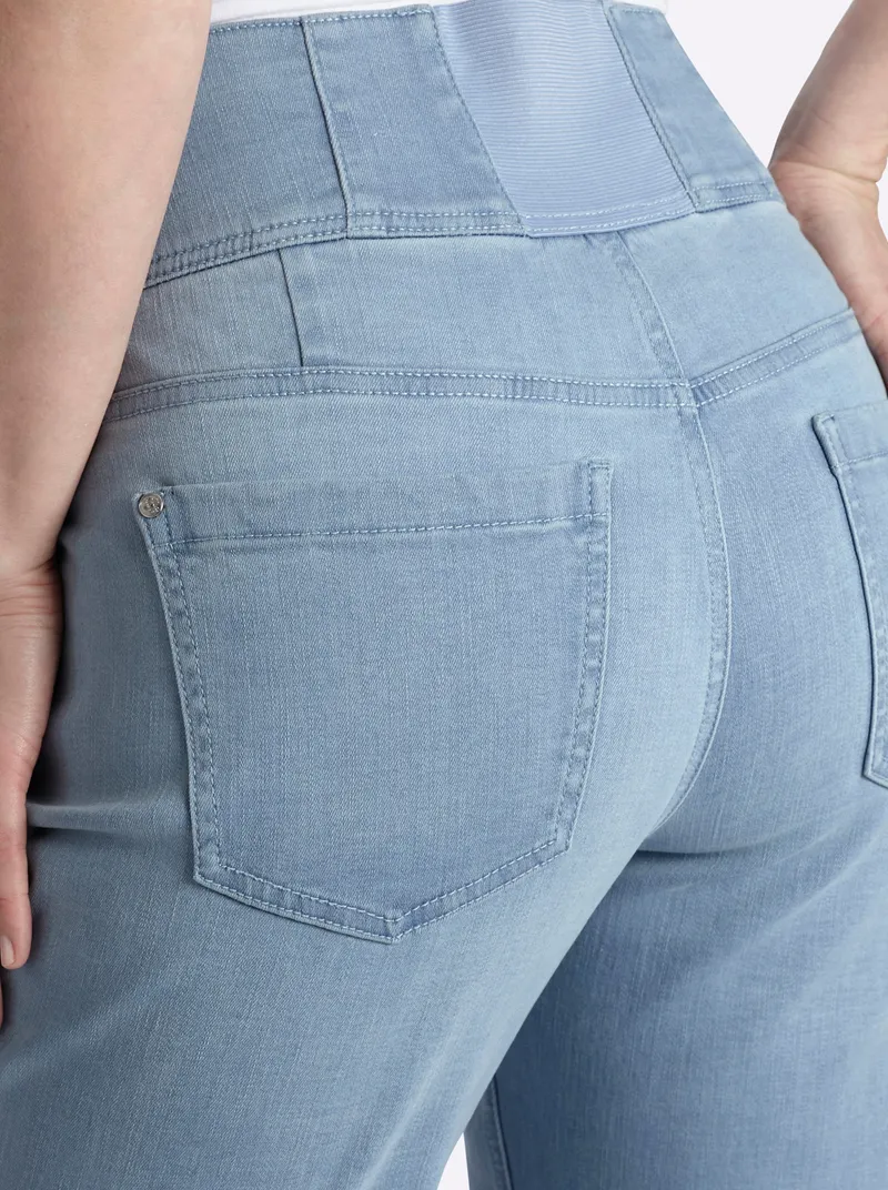 sheego High-waist-Jeans blue-bleached, Blue-bleached, – Produktbild 2 von 2