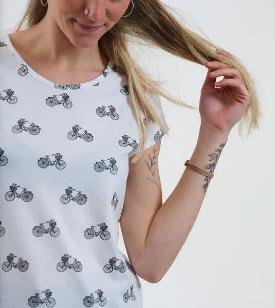 Gary Mash GARY MASH Shirt Asheville Fahrräder aus Bio-Baumwolle, Weiß, – Produktbild 3 von 4