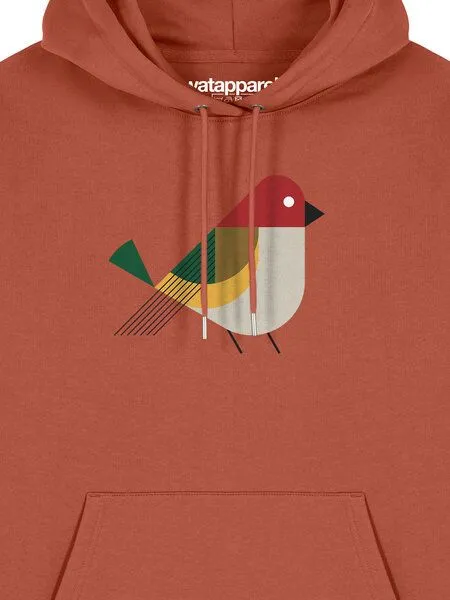 watapparel watapparel Hoodie Unisex Vogel, Heritage brown, – Produktbild 3 von 3