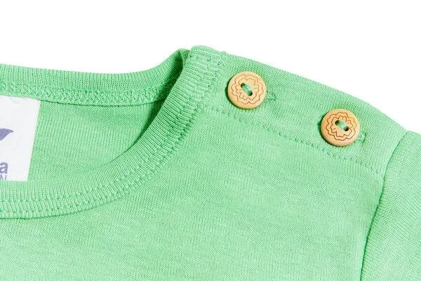 Leela Cotton Leela Cotton Kinder Kurzarmshirt Bio-Baumwolle, Mintgrün, – Produktbild 2 von 3