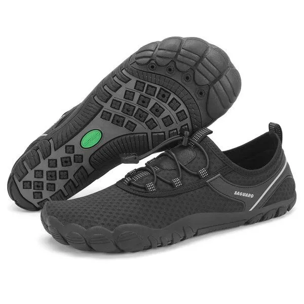 SAGUARO SAGUARO Badeschuhe vegan Barfußschuhe Wasser-Schuhe Surfschuhe Schwimmschuhe, Schwarz 0170, – Produktbild 1 von 4