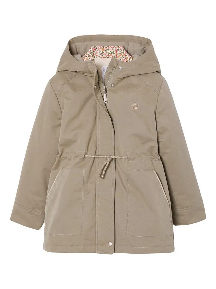 Vertbaudet Vertbaudet Parka 3-in-1 Parka mit Blumenmuster für Mädchen, Grün, – Produktbild 1 von 4
